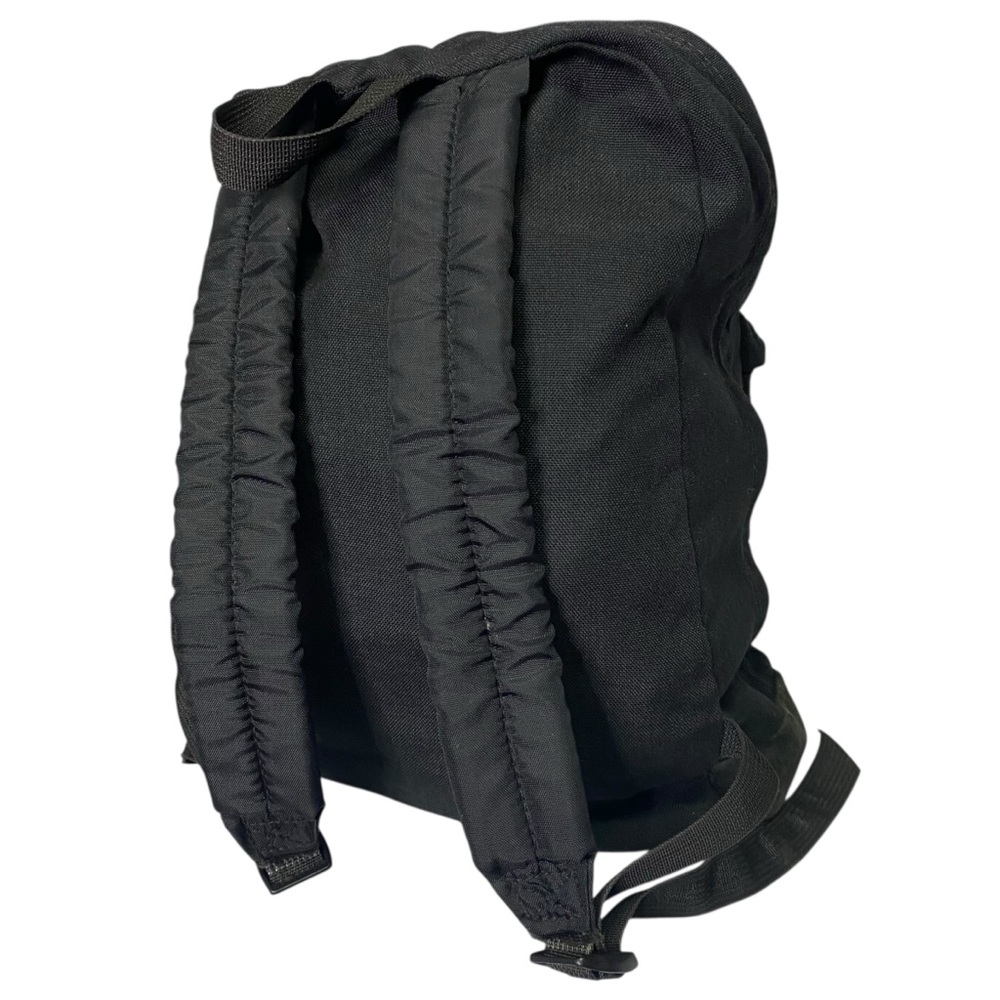 Jansport 90s Leather Bottom Backpack Rare Black On Black Vintage 90s Made In USA - Picture 4 of 10